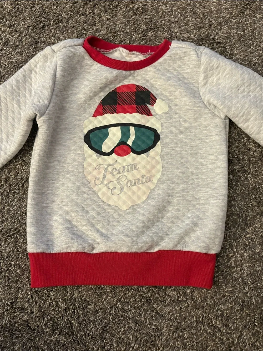 Kids Red Buffalo Plaid Holiday Pajama Set with Santa Graphic